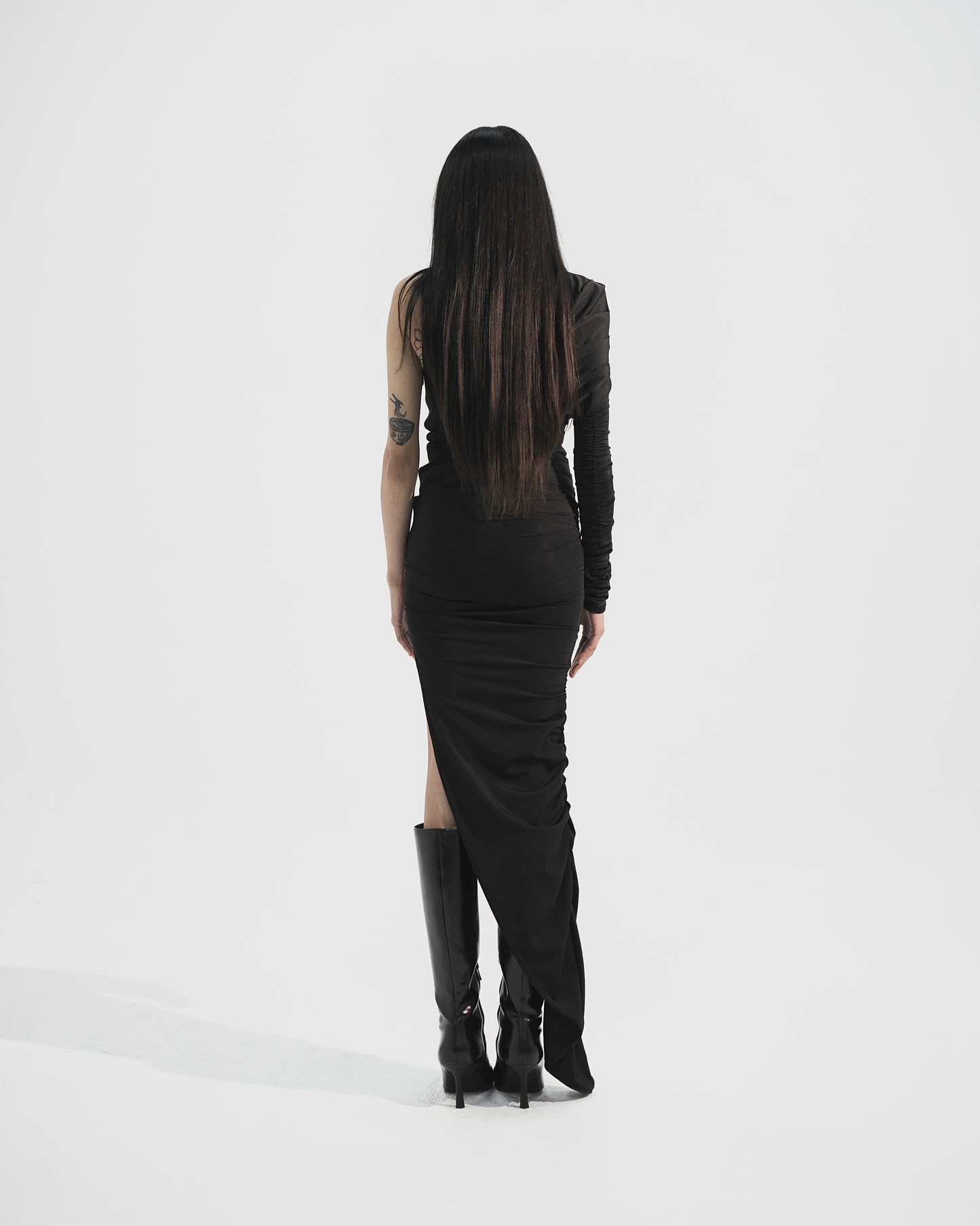 Fitted draped dress