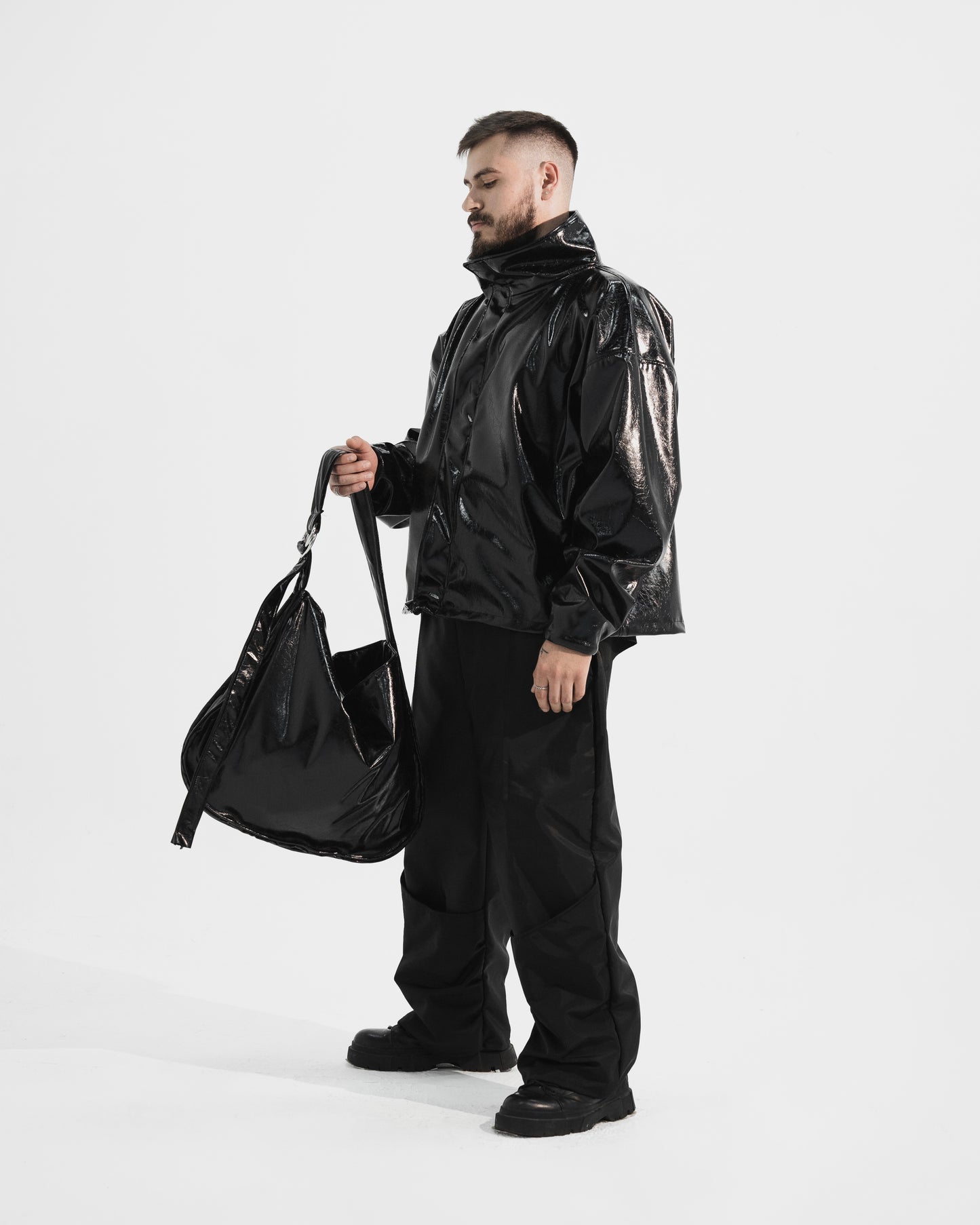 Layered nylon pants