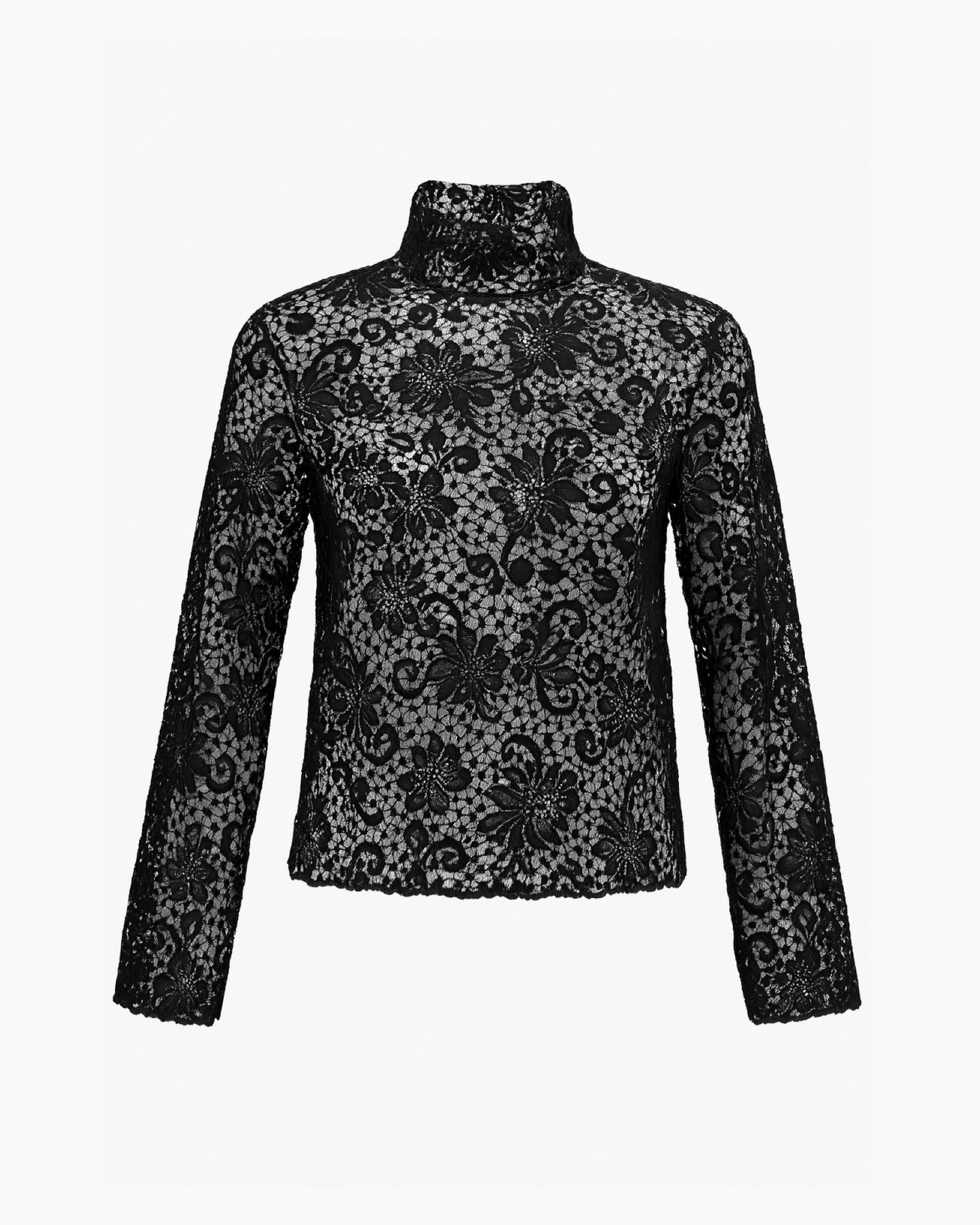 Lace high neck top
