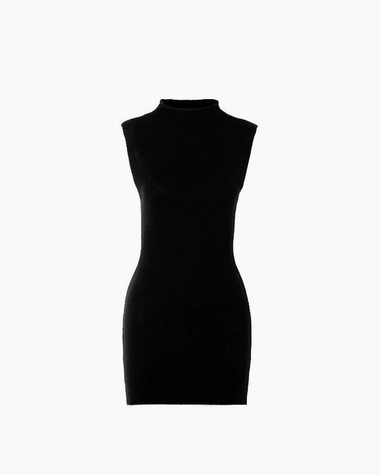 High neck mini dress