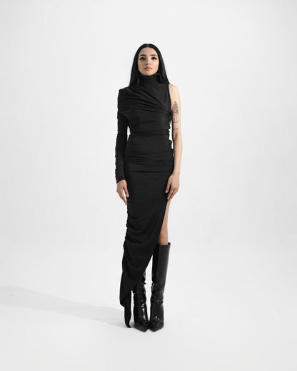 Fitted draped dress