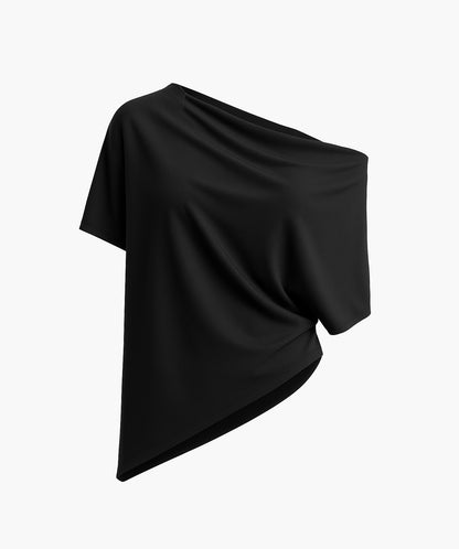Asymmetric draped top