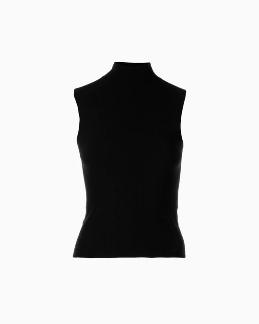 Turtleneck sleeveless top