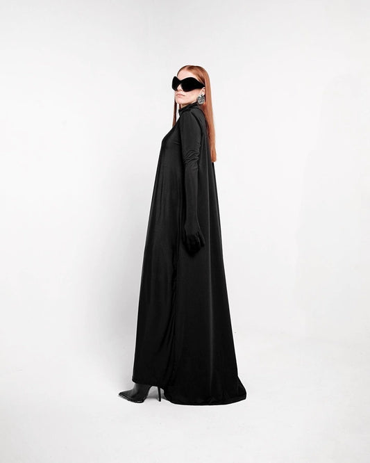 Flowy maxi asymmetric dress