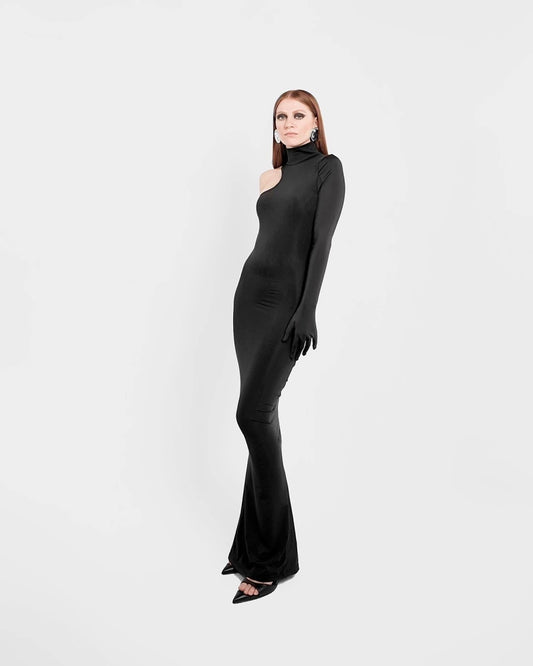 Asymmetric maxi dress