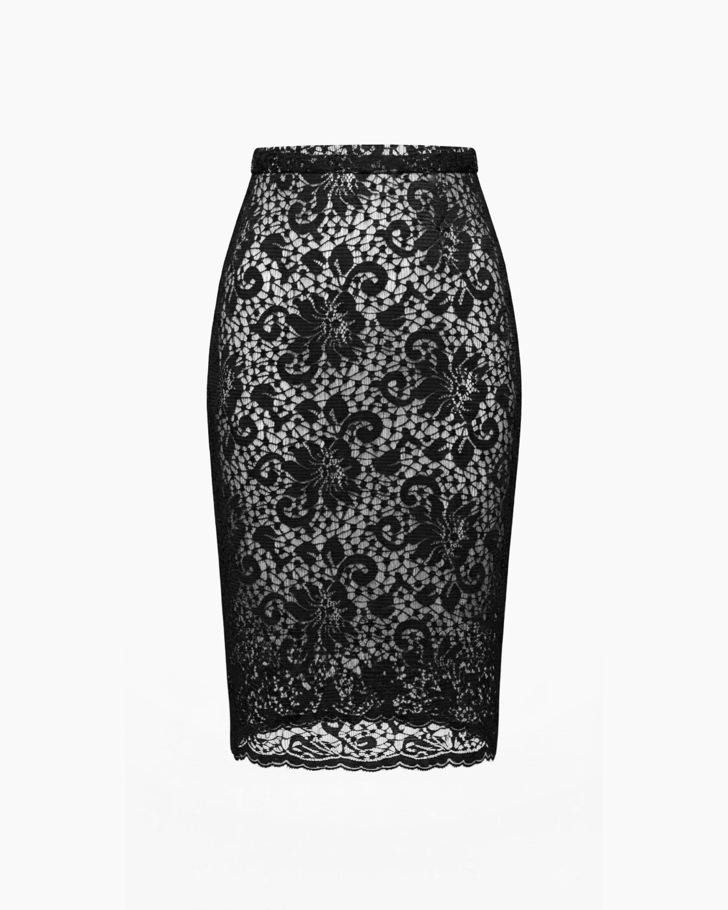 Lace midi skirt