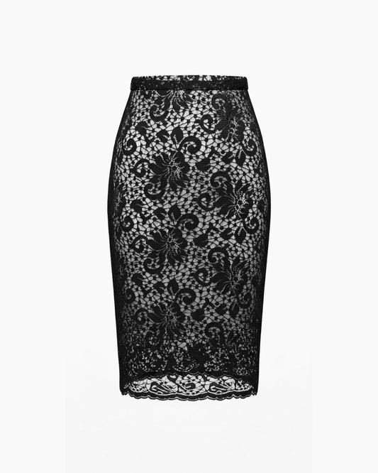 Lace midi skirt