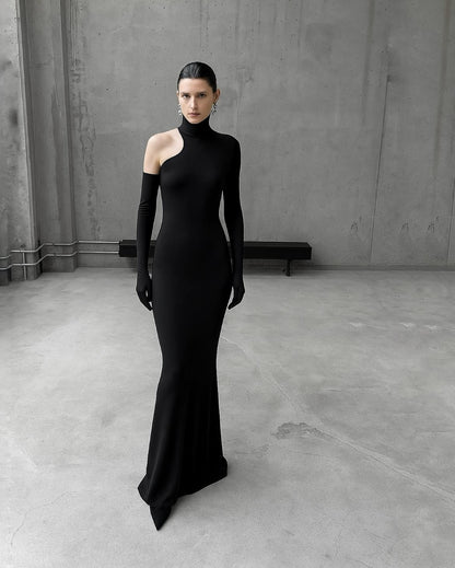 Asymmetric maxi dress
