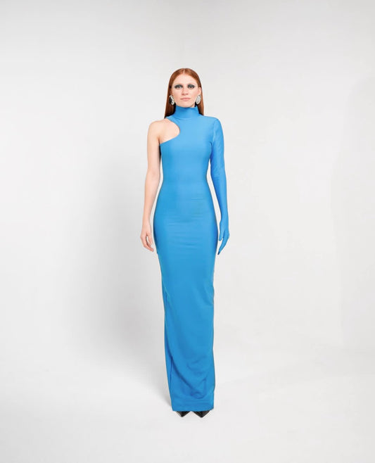 Asymmetric maxi dress